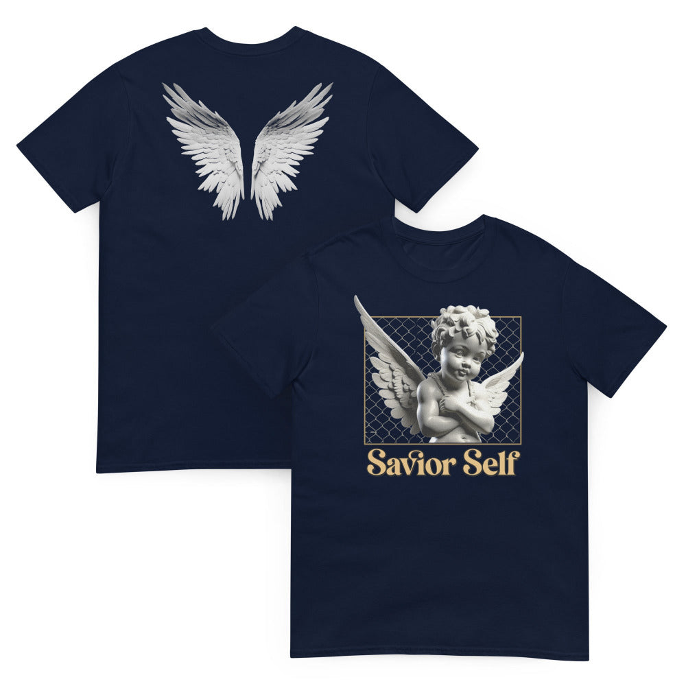 Savior Self Angel Wings TShirt - Navy Color - https://ascensionemporium.net